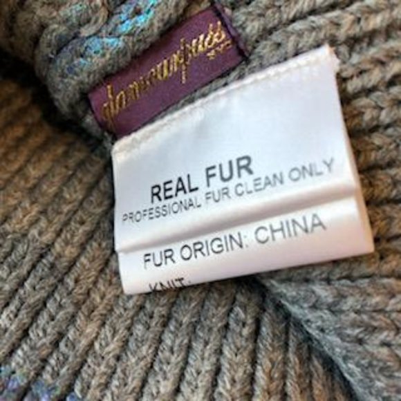 Metallic Knit & Fox Fur PomPom Hat main image 6